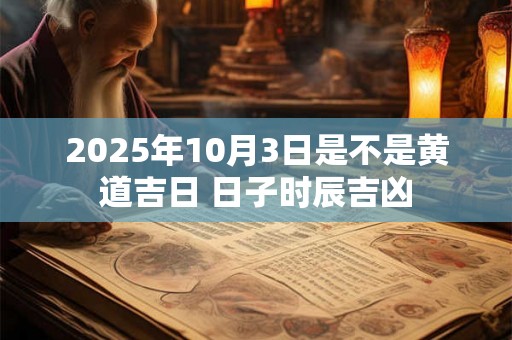 2025年10月3日是不是黄道吉日 日子时辰吉凶