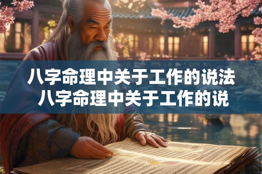 八字命理中关于工作的说法 八字命理中关于工作的说法正确的是 八字命理中关于工作的说法 八字命理中关于工作的说法正确的是