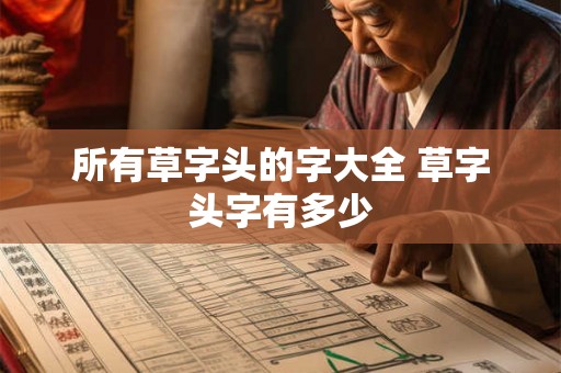所有草字头的字大全 草字头字有多少 所有草字头的字大全 草字头字有多少