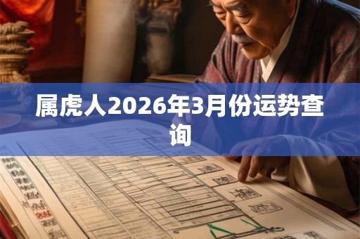 属虎人2026年3月份运势查询