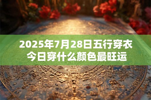 2025年7月28日五行穿衣 今日穿什么颜色最旺运