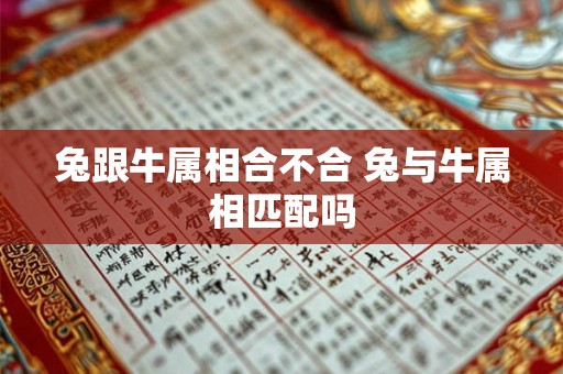 兔跟牛属相合不合 兔与牛属相匹配吗