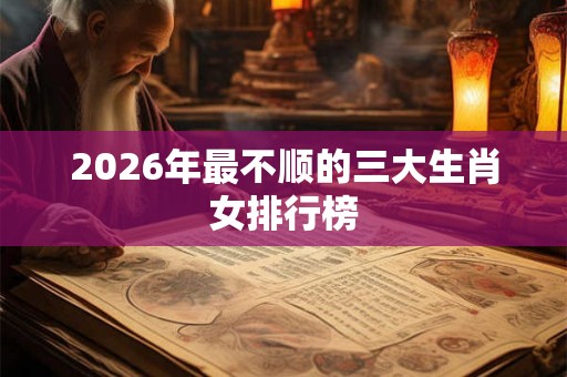 2026年最不顺的三大生肖女排行榜 2026年最不顺的三大生肖女排行榜