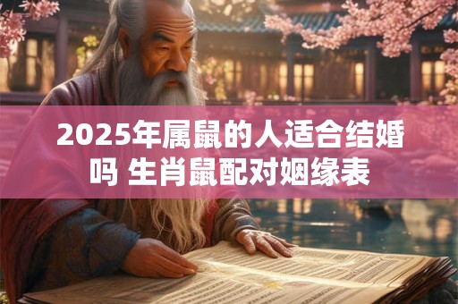 2025年属鼠的人适合结婚吗 生肖鼠配对姻缘表