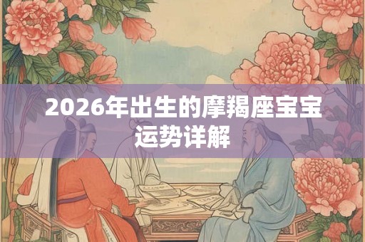 2026年出生的摩羯座宝宝运势详解 2026年出生的摩羯座宝宝运势详解