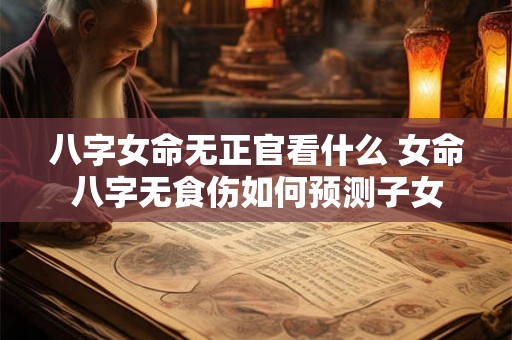八字女命无正官看什么 女命八字无食伤如何预测子女 八字女命无正官看什么 女命八字无食伤如何预测子女