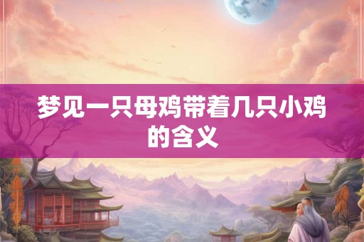 梦见一只母鸡带着几只小鸡的含义 梦见一只母鸡带着几只小鸡的含义