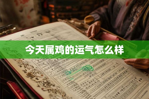 今天属鸡的运气怎么样