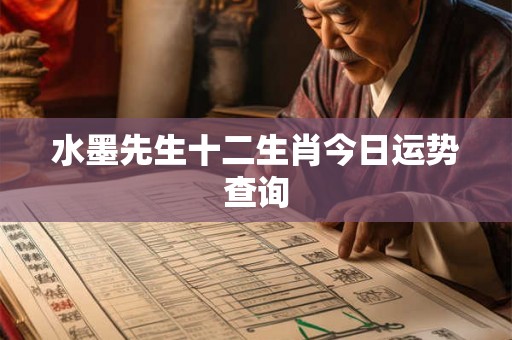 水墨先生十二生肖今日运势查询 水墨先生十二生肖今日运势查询