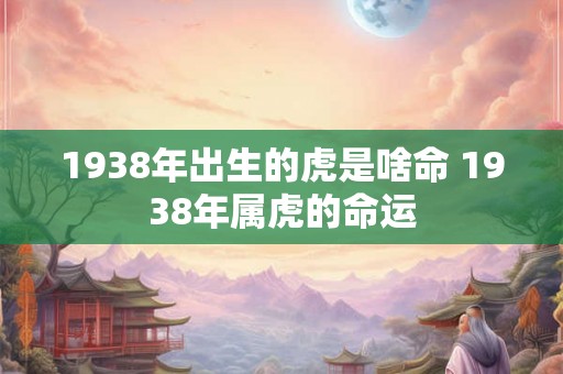 1938年出生的虎是啥命 1938年属虎的命运 1938年出生的虎是啥命 1938年属虎的命运