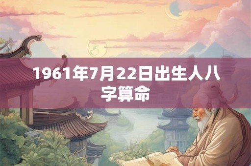 1961年7月22日出生人八字算命