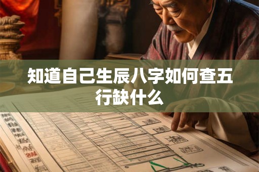 知道自己生辰八字如何查五行缺什么