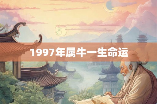 1997年属牛一生命运 1997年属牛一生命运