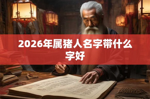 2026年属猪人名字带什么字好 2026年属猪人名字带什么字好