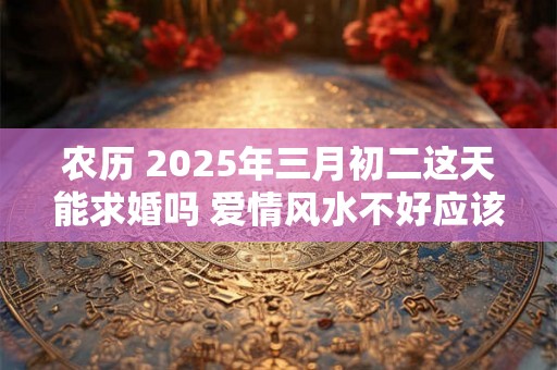 农历 2025年三月初二这天能求婚吗 爱情风水不好应该摆什么