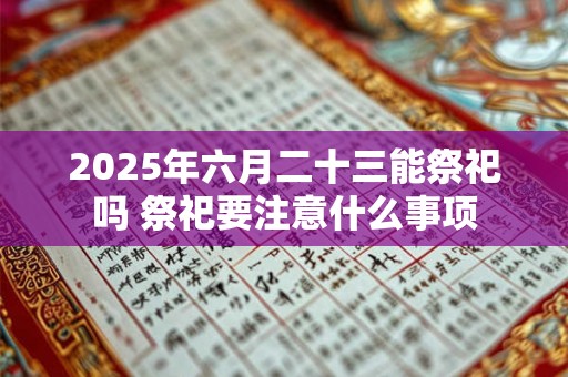 2025年六月二十三能祭祀吗 祭祀要注意什么事项