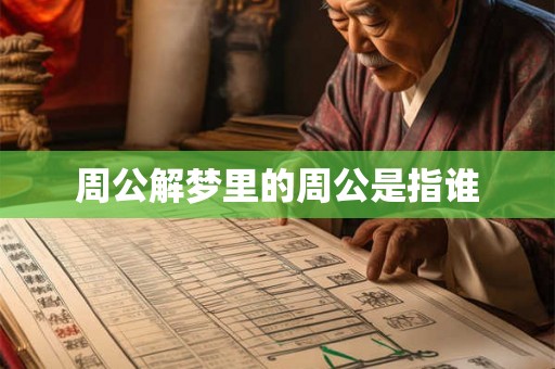 周公解梦里的周公是指谁 周公解梦里的周公是指谁