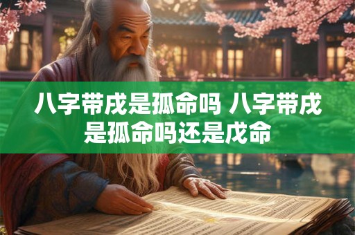 八字带戌是孤命吗 八字带戌是孤命吗还是戊命