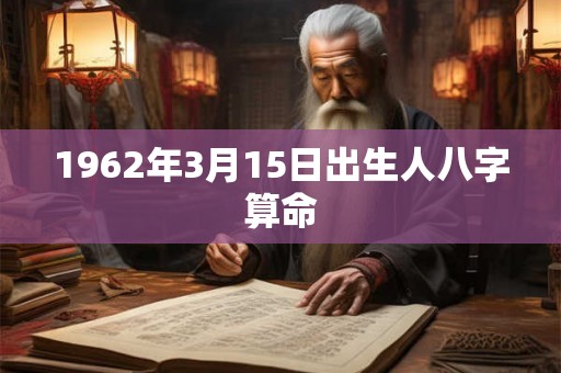 1962年3月15日出生人八字算命