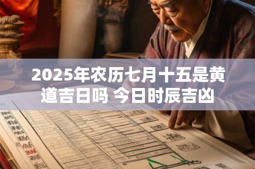 2025年农历七月十五是黄道吉日吗 今日时辰吉凶 2025年农历七月十五是黄道吉日吗 今日时辰吉凶