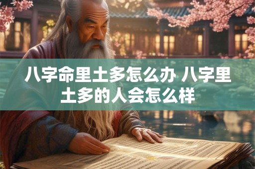八字命里土多怎么办 八字里土多的人会怎么样 八字命里土多怎么办 八字里土多的人会怎么样