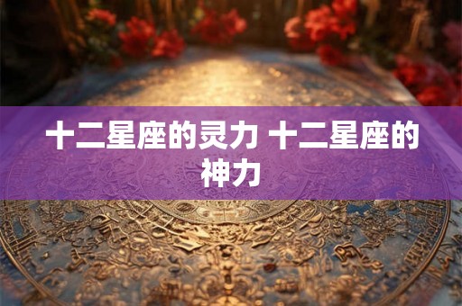 十二星座的灵力 十二星座的神力 十二星座的灵力 十二星座的神力