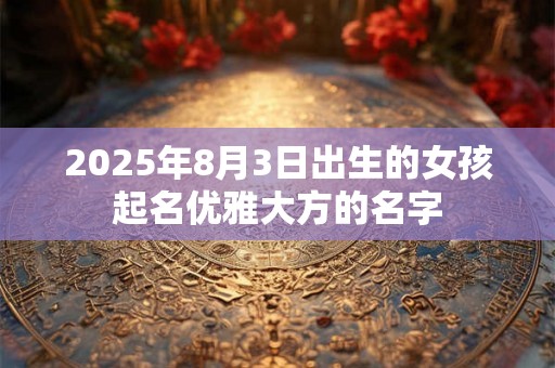 2025年8月3日出生的女孩起名优雅大方的名字