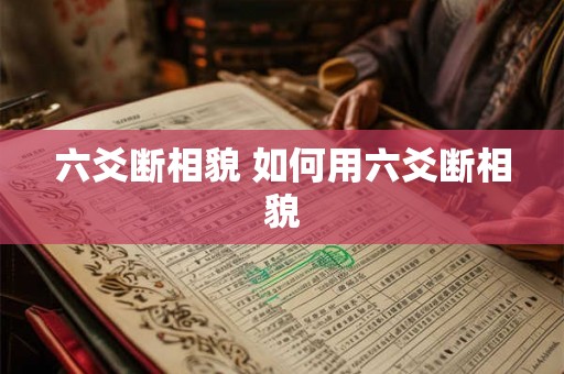 六爻断相貌 如何用六爻断相貌