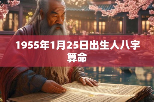 1955年1月25日出生人八字算命 1955年1月25日出生人八字算命