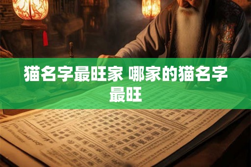 猫名字最旺家 哪家的猫名字最旺 猫名字最旺家 哪家的猫名字最旺