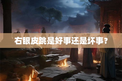右眼皮跳是好事还是坏事? 右眼皮跳是好事还是坏事?