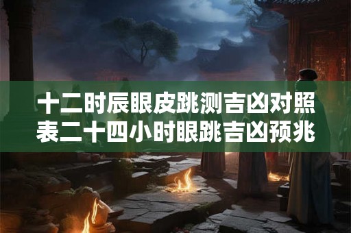 十二时辰眼皮跳测吉凶对照表二十四小时眼跳吉凶预兆 十二时辰眼皮跳测吉凶对照表二十四小时眼跳吉凶预兆