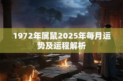 1972年属鼠2025年每月运势及运程解析 1972年属鼠2025年每月运势及运程解析