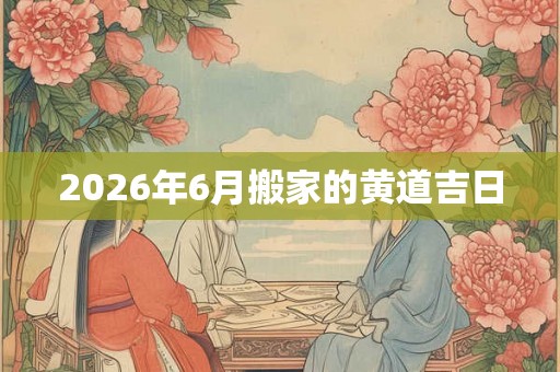 2026年6月搬家的黄道吉日 2026年6月搬家的黄道吉日