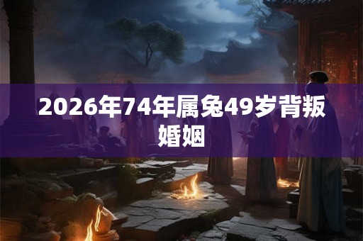 2026年74年属兔49岁背叛婚姻 2026年74年属兔49岁背叛婚姻