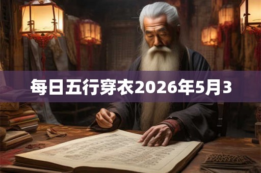 每日五行穿衣2026年5月30 每日五行穿衣2026年5月30