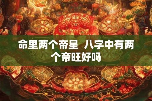 命里两个帝星 八字中有两个帝旺好吗 命里两个帝星 八字中有两个帝旺好吗