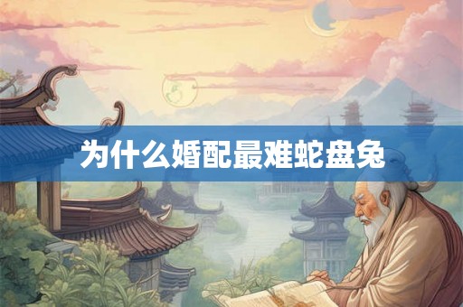 为什么婚配最难蛇盘兔 为什么婚配最难蛇盘兔