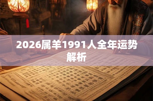 2026属羊1991人全年运势解析 2026属羊1991人全年运势解析