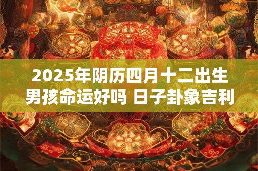 2025年阴历四月十二出生男孩命运好吗 日子卦象吉利吗
