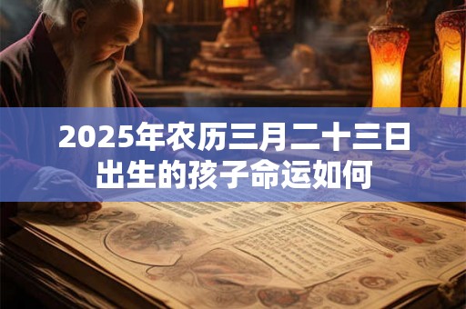 2025年农历三月二十三日出生的孩子命运如何 2025年农历三月二十三日出生的孩子命运如何