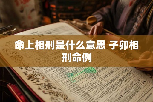 命上相刑是什么意思 子卯相刑命例 命上相刑是什么意思 子卯相刑命例
