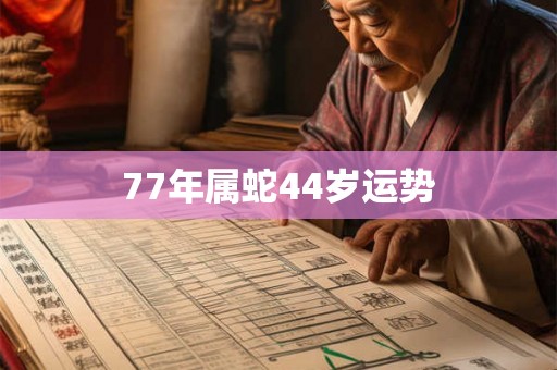77年属蛇44岁运势 77年属蛇44岁运势