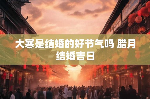 大寒是结婚的好节气吗 腊月结婚吉日 大寒是结婚的好节气吗 腊月结婚吉日