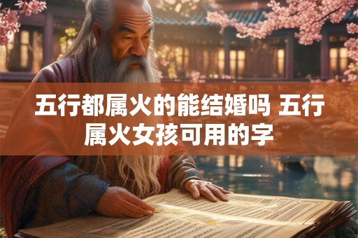 五行都属火的能结婚吗 五行属火女孩可用的字 五行都属火的能结婚吗 五行属火女孩可用的字