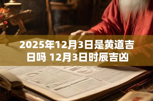 2025年12月3日是黄道吉日吗 12月3日时辰吉凶 2025年12月3日是黄道吉日吗 12月3日时辰吉凶