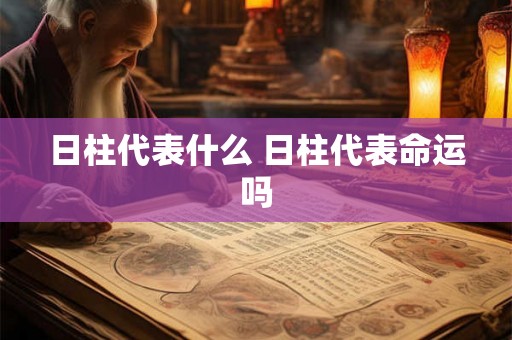 日柱代表什么 日柱代表命运吗