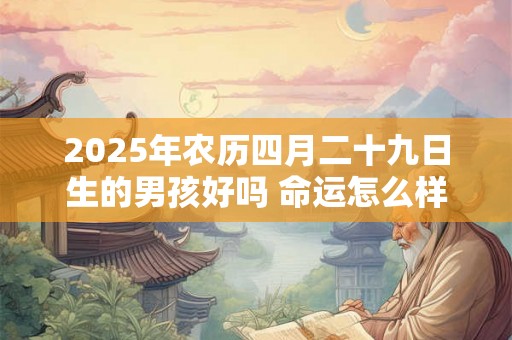 2025年农历四月二十九日生的男孩好吗 命运怎么样 2025年农历四月二十九日生的男孩好吗 命运怎么样