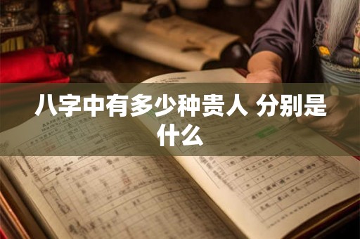 八字中有多少种贵人 分别是什么 八字中有多少种贵人 分别是什么