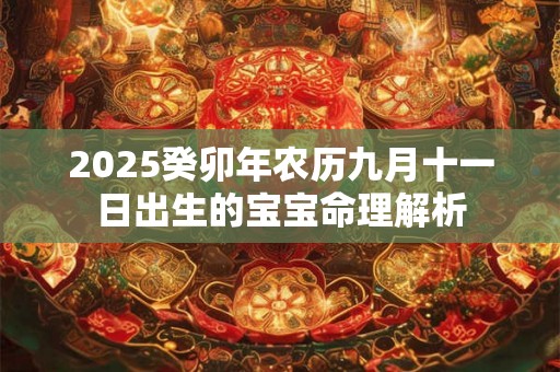 2025癸卯年农历九月十一日出生的宝宝命理解析 2025癸卯年农历九月十一日出生的宝宝命理解析